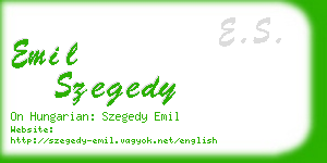 emil szegedy business card